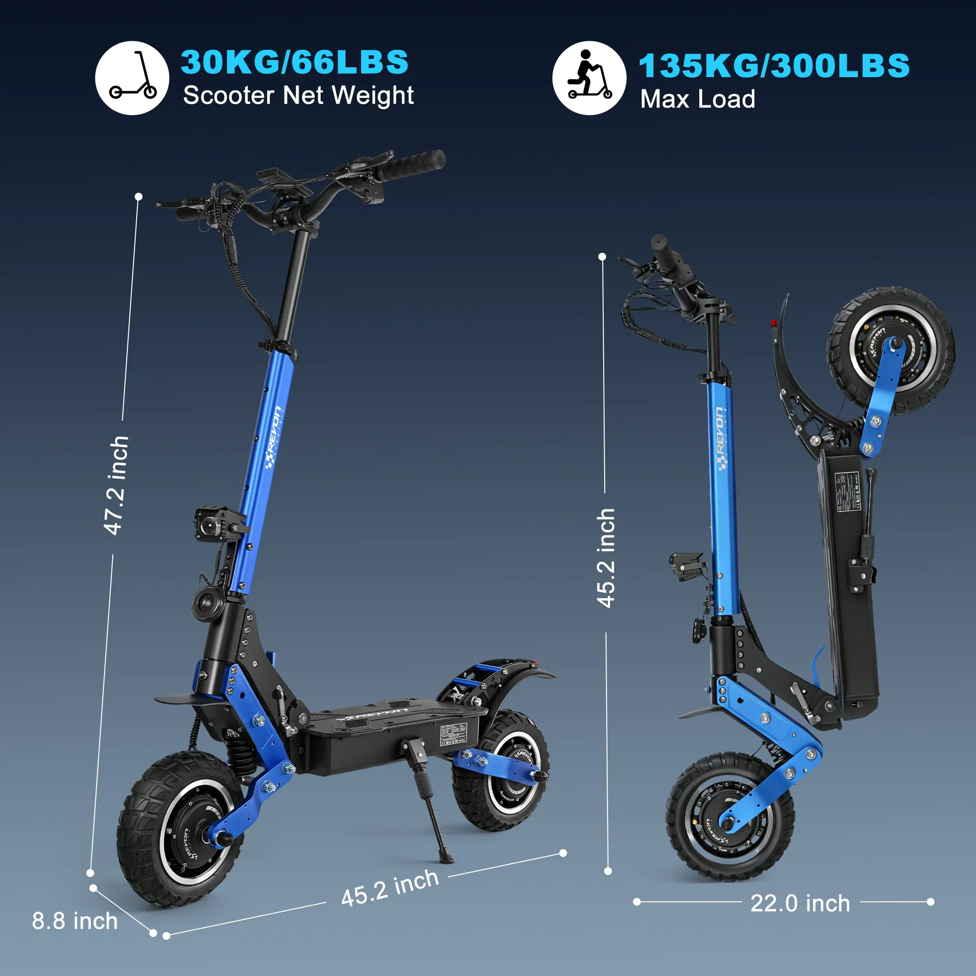 Solar - Revon H1 Electric Scooter view 6